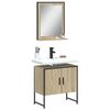 vidaXL Ensemble d'armoires de salle de bain 2 pcs ch&ecirc;ne sonoma