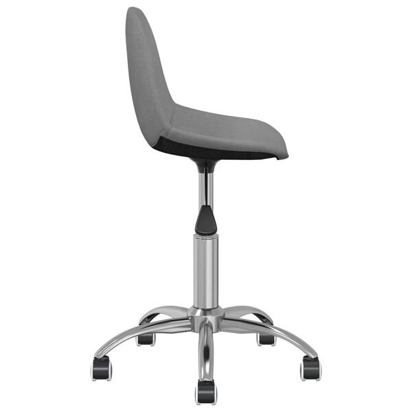 vidaXL Chaises pivotantes &agrave; manger lot de 4 Gris clair Tissu