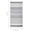 vidaXL Tapis Gris et blanc 100x200 cm Coton