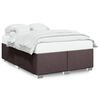 vidaXL Cadre de lit sans matelas marron fonc&eacute; 140x190 cm tissu
