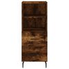 vidaXL Buffet haut Ch&ecirc;ne fum&eacute; 34,5x34x180 cm Bois d'ing&eacute;nierie