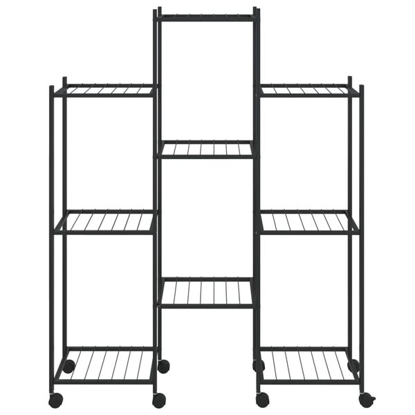 vidaXL Jardini&egrave;re avec roues 83x25x103,5 cm Noir Fer