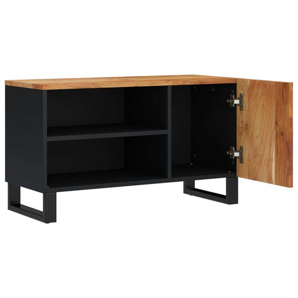 vidaXL Meuble TV 80x33x46 cm bois d'acacia solide et d'ing&eacute;nierie