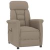 vidaXL Chaise de massage avec coussin Taupe 70.5 x 96.5 x 95 cm tissu