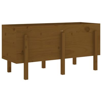 vidaXL Lit surélevé de jardin brun miel 121x50x57cm bois de pin massif