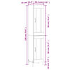 vidaXL Buffet haut Ch&ecirc;ne sonoma 34,5x34x180 cm Bois d'ing&eacute;nierie