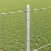 vidaXL Cl&ocirc;ture avec poteau Argent&eacute; 1,2 x 25 m Acier