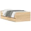 vidaXL Cadre de lit avec tiroirs sans matelas ch&ecirc;ne sonoma 90x190 cm