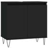 vidaXL Armoire de salle de bain noir 58x33x60 cm bois d'ing&eacute;nierie