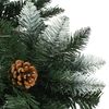 vidaXL Sapin de No&euml;l avec pommes de pin et paillettes blanches 210 cm