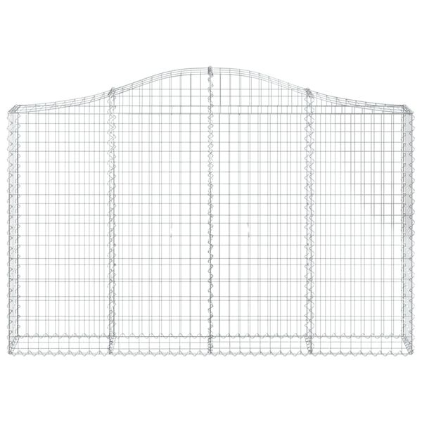 vidaXL Paniers &agrave; gabions arqu&eacute;s 10 pcs 200x30x120/140 cm Fer galvanis&eacute;