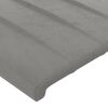 vidaXL T&ecirc;tes de lit 2 pcs Gris clair 80x5x78/88 cm Velours