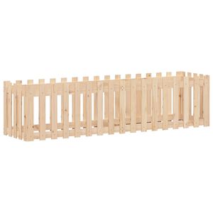 vidaXL Lit sur&eacute;lev&eacute; de jardin design de cl&ocirc;ture 200x50x50cm pin massif