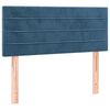 vidaXL Sommier &agrave; lattes de lit et matelas Bleu fonc&eacute; 80x200 cm Velours
