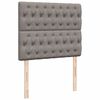 vidaXL Sommier &agrave; lattes de lit avec matelas taupe 120x190 cm tissu