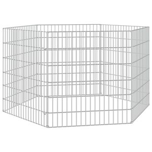 vidaXL Enclos pour animaux en libert&eacute; 6 panneaux 54x60cm fer galvanis&eacute;