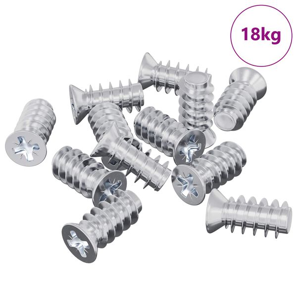 vidaXL Vis 10909 pcs Argent&eacute; M6 x 12 mm Fer