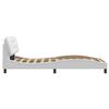 vidaXL Cadre de lit avec LED sans matelas Hvar blanc 100x203 cm