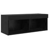 vidaXL Meubles TV muraux 4 pcs Ch&ecirc;ne noir Bois d'ing&eacute;nierie