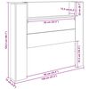 vidaXL T&ecirc;te de lit Ch&ecirc;ne noir 120 x 15 x 103,5 cm Bois d'ing&eacute;nierie