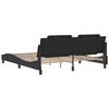 vidaXL Cadre de lit sans matelas Zadar noir 180x200 cm similicuir