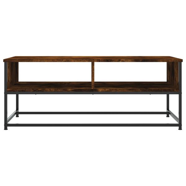 vidaXL Table basse ch&ecirc;ne fum&eacute; 100x51x40 cm bois d'ing&eacute;nierie