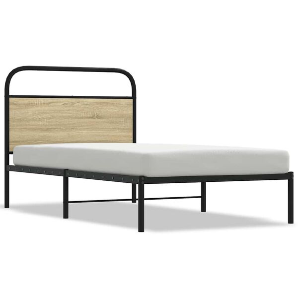 vidaXL Cadre de lit sans matelas 90x190cm ch&ecirc;ne sonoma bois ing&eacute;nierie