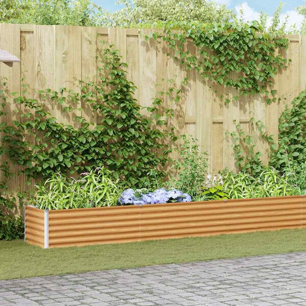 vidaXL Jardini&egrave;re sur&eacute;lev&eacute;e 775 x 50 x 36 cm Acier galvanis&eacute;