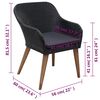 vidaXL Ensemble &agrave; manger de jardin 5 pcs noir