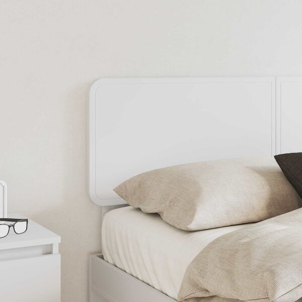 vidaXL T&ecirc;te de lit Blanc 140 cm Bois d'ing&eacute;nierie