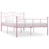 vidaXL Cadre de lit sans matelas rose m&eacute;tal 160x200 cm