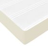 vidaXL Cadre de lit avec matelas Cr&egrave;me 200 x 200 cm tissu