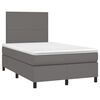 vidaXL Sommier &agrave; lattes de lit avec matelas gris 120x190 cm similicuir