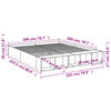 vidaXL Cadre de lit sans matelas ch&ecirc;ne marron 200x200 cm
