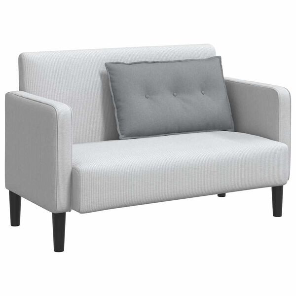 vidaXL Coussin de Dos Gris clair 80 x 19 x 50 cm tissu