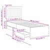 vidaXL Cadre de lit Gris Sonoma 75 x 190 cm Bois Ing&eacute;nierie