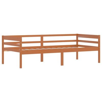 vidaXL Cadre de lit sans matelas Marron miel Bois pin massif 90x200 cm