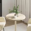 vidaXL Dessus de table Cr&egrave;me &Oslash;50x2,5 cm Marbre