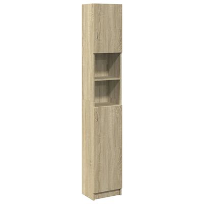 vidaXL Armoire de salle de bain Chêne sonoma 32x25,5x190 cm Aggloméré