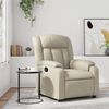 vidaXL Fauteuil inclinable Cr&egrave;me Similicuir