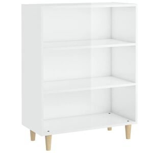 vidaXL Buffet Blanc brillant 69,5x32,5x90 cm Bois d'ing&eacute;nierie