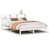 vidaXL Cadre de lit sans matelas blanc 135x190 cm bois de pin massif