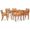 vidaXL Ensemble de salle &agrave; manger de jardin 7 pi&egrave;ces 150 x 90 cm Bois d'acacia massif