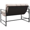 vidaXL Banc de jardin avec coussin taupe 113 cm acier