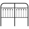 vidaXL T&ecirc;te de lit de remplacement m&eacute;tal noir 120 cm