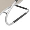 vidaXL Chaise longue avec oreiller Aluminium et textil&egrave;ne Cr&egrave;me