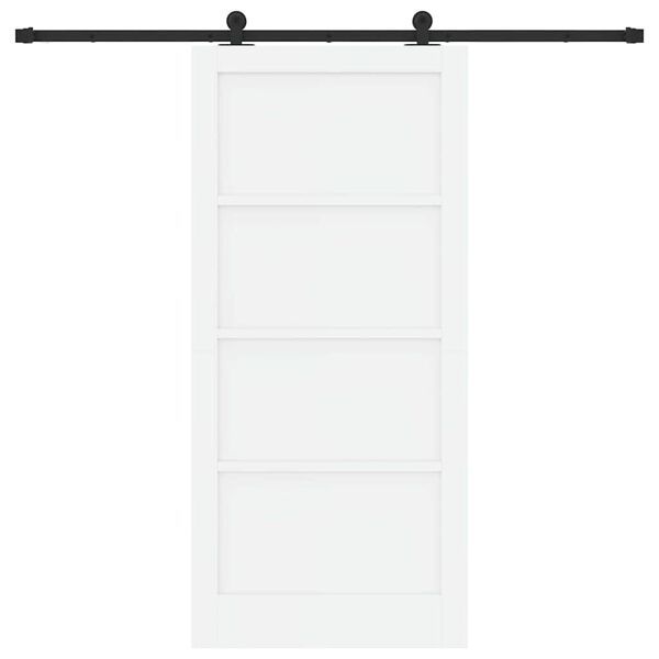 vidaXL Porte coulissante ORKDAL Blanc 93 x 202 cm Pin massif