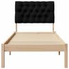 vidaXL Cadre de lit avec t&ecirc;te de lit rembourr&eacute;e Marron 75 x 190 cm