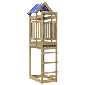 vidaXL Tour de jeu Marron 52,5 x 85 x 239 cm Bois solide impr&eacute;gn&eacute;