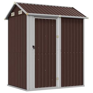 vidaXL Abri de jardin marron 192x152,5x237 cm acier galvanis&eacute;